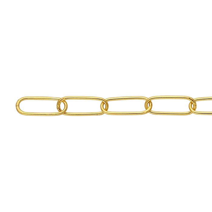 14/20 Yellow Gold-Filled 4.4mm Oval Cable Chain, By the Foot