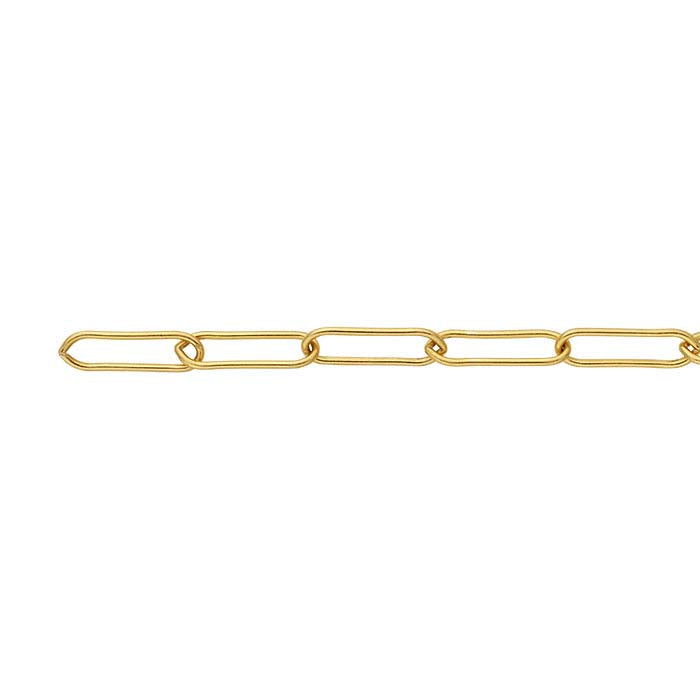 14/20 Yellow Gold-Filled 5mm Oval Cable Chain, By the Foot