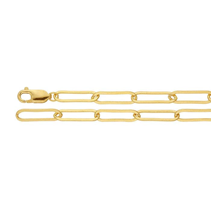 14K Yellow Gold 5.3mm Flat Oval Cable Chain