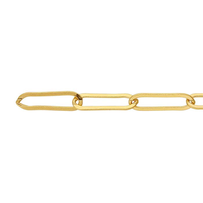 14/20 Gelbgold gefüllte ovale Kabelkette, 5,3 mm, pro Fuß