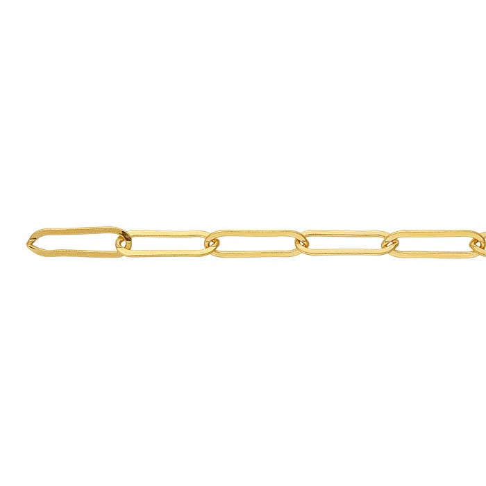 14/20 Gelbgold gefüllte ovale Kabelkette, 5,3 mm, pro Fuß