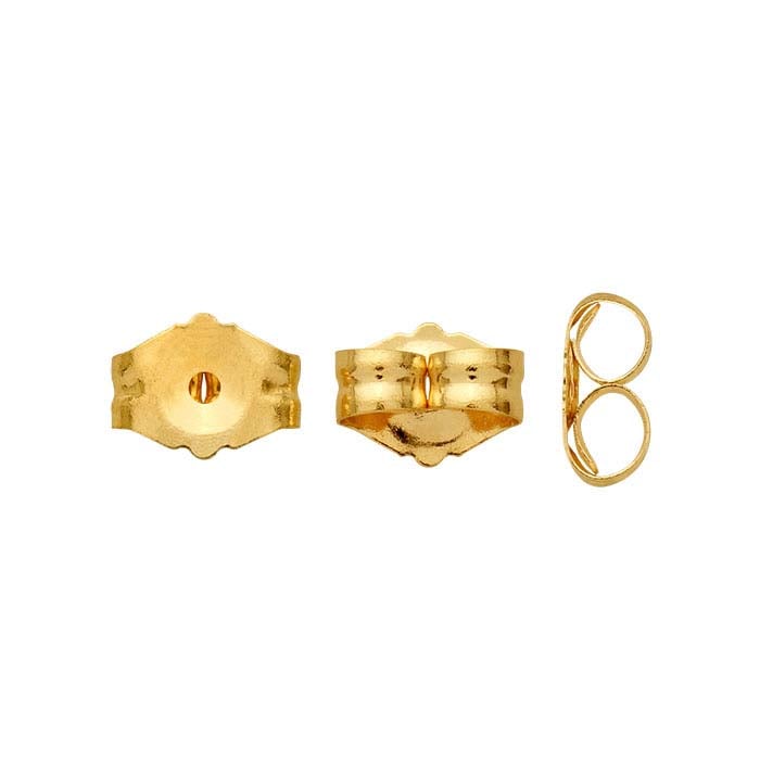 Écrou d'oreille à friction léger en or jaune 10 carats 4,8 mm