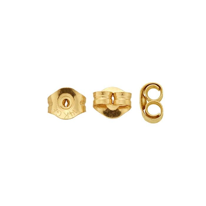 14/20 Gelbgold gefüllte 3,6 mm leichte Reibungs-Ohrmutter