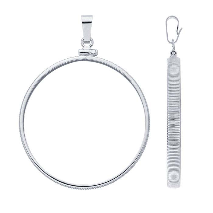 Sterling Silver Coin-Edged Silver Dollar Coin Pendant Mounting