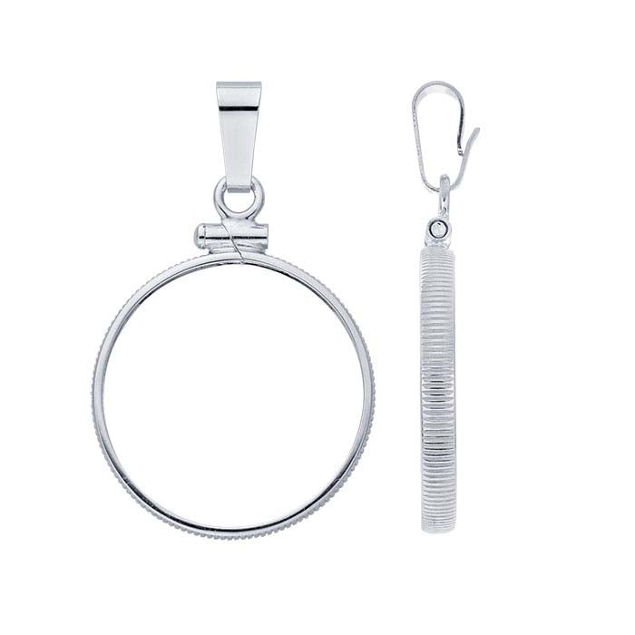 Sterling Silver Coin-Edged Nickel Coin Pendant Mounting