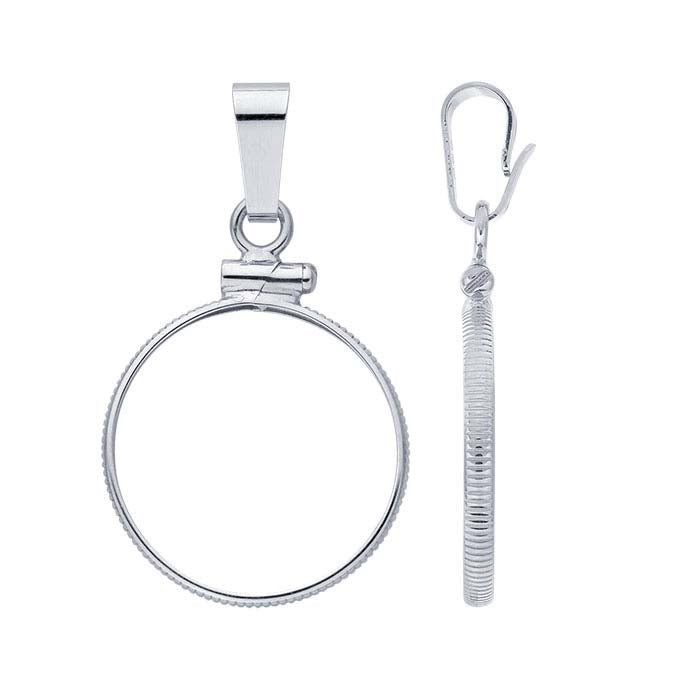 Sterling Silver Coin-Edged Dime Coin Pendant Mounting