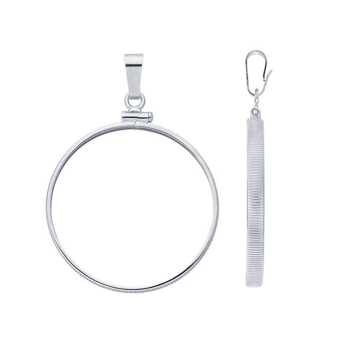 Sterling Silver Coin-Edged Half Dollar Coin Pendant Mounting