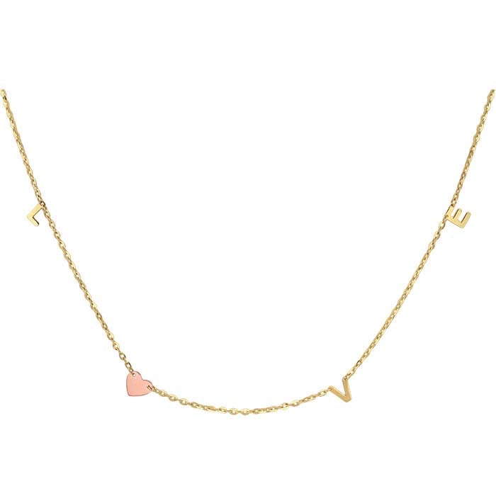 Κολιέ "Love" από 14Κ Κίτρινο Χρυσό