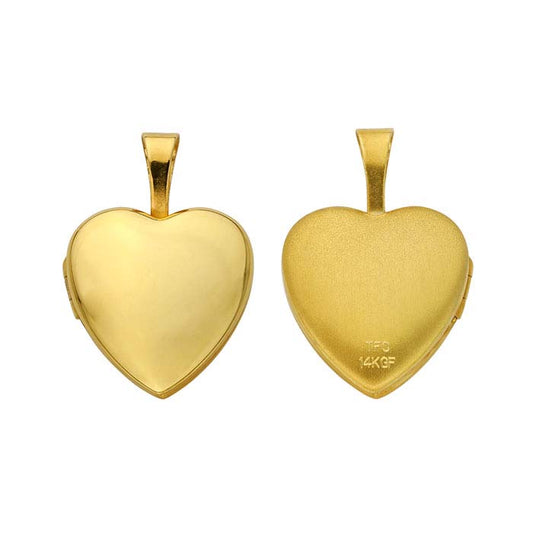 14/20 イエローゴールドフィルド スムースハートロケットペンダント