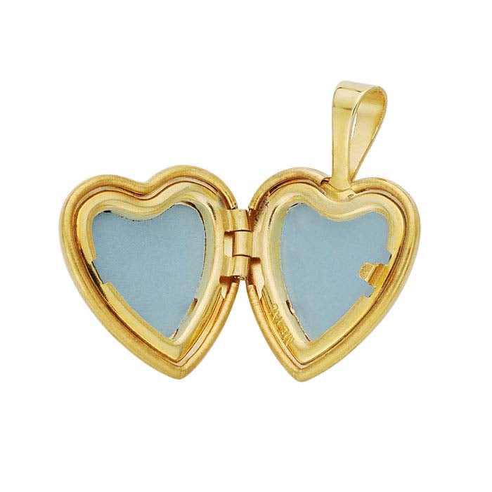 14/20 イエローゴールドフィルド スムースハートロケットペンダント