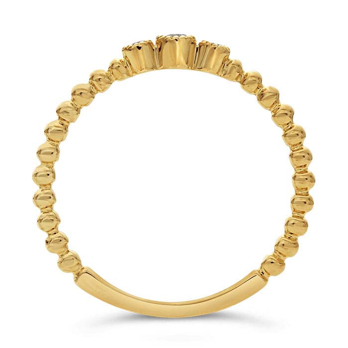 14K Yellow Gold Diamond-Set Ring