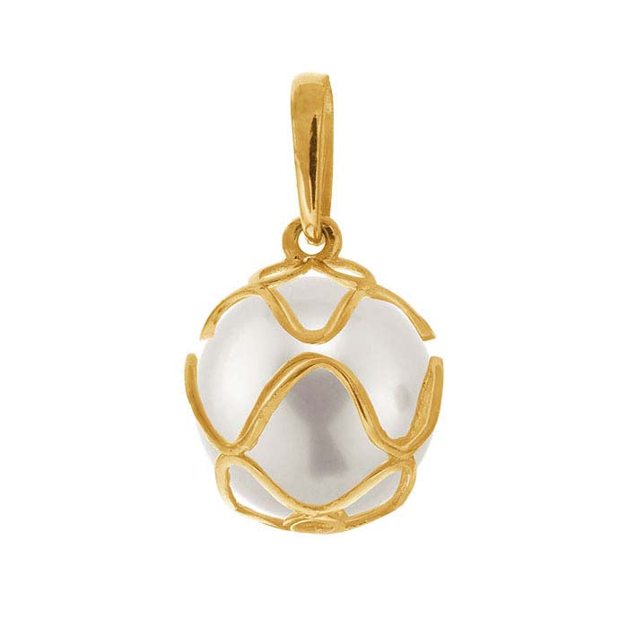 14K Yellow Gold Pearl Pendant Mounting