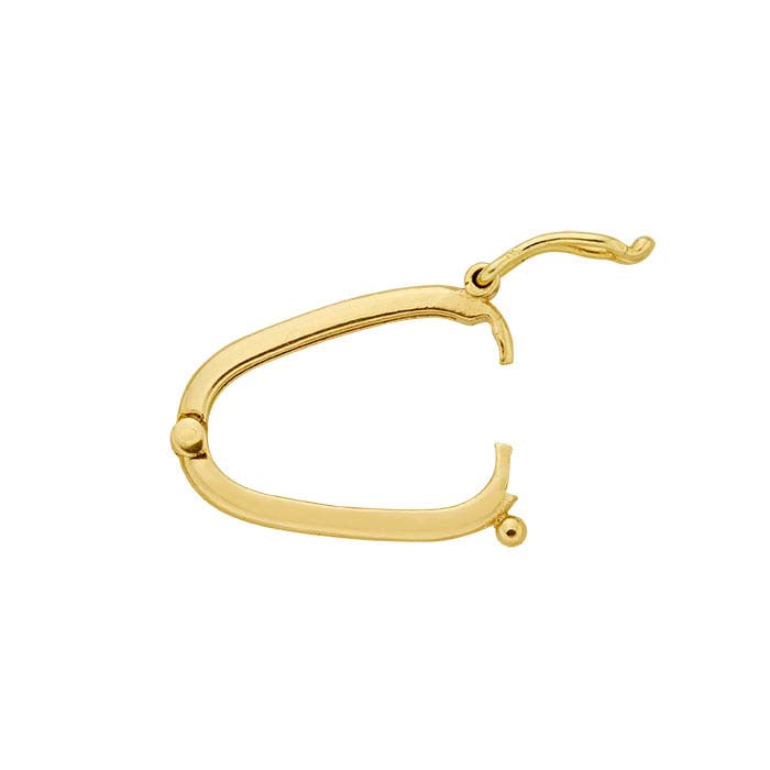 14K Yellow Gold 15.8 x 8.27mm Oval Shortner Clasp