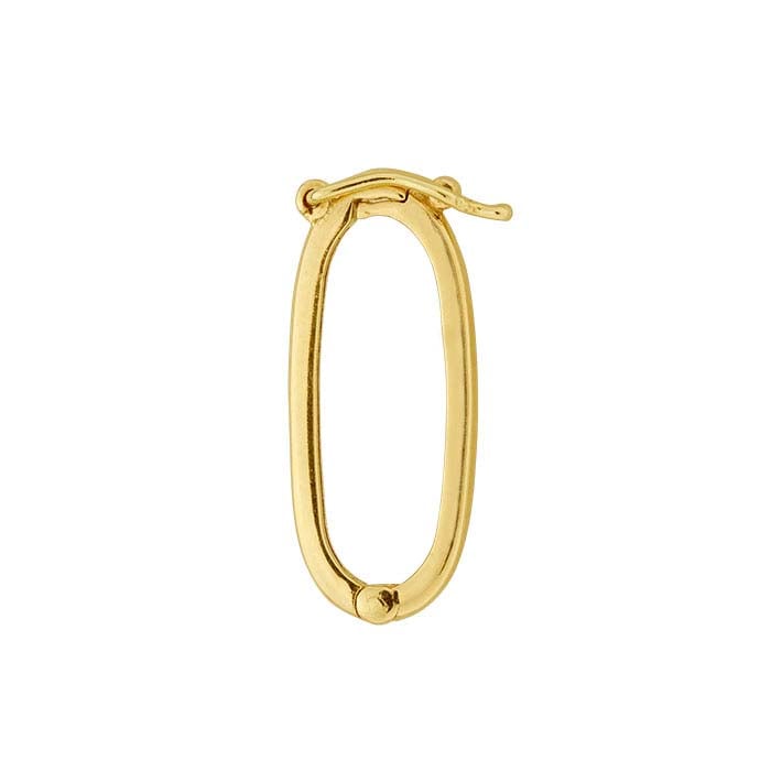 14K Yellow Gold 18.1 x 8.4mm Oval Shortner Clasp