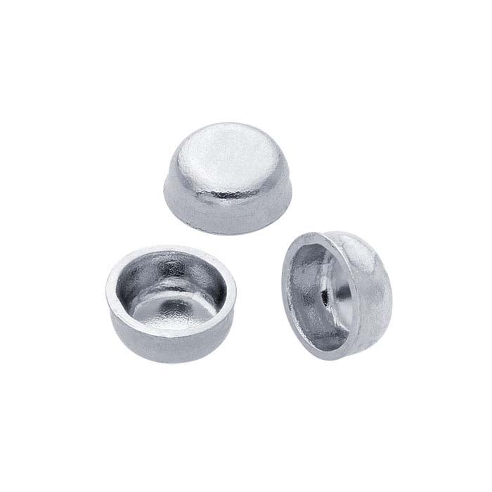 14K White Gold 3mm Round Bezel Cup Setting