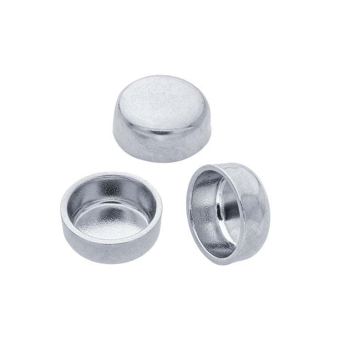 14K White Gold 5mm Round Bezel Cup Setting