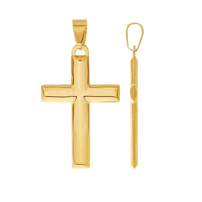 14K Yellow Gold Cross Pendant