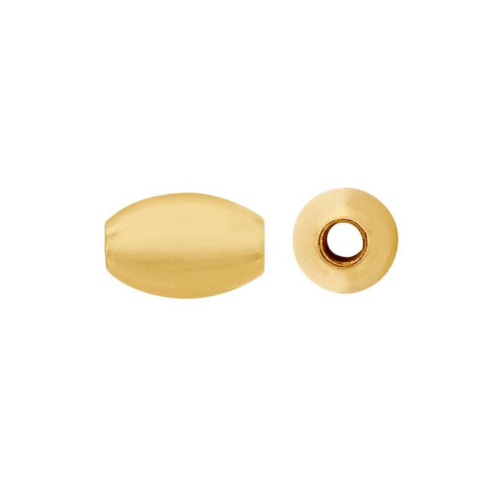 14/20 Yellow Gold-Filled 6 x 4mm Oval Bead