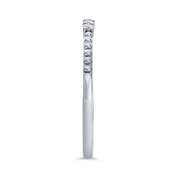 14K White Gold Diamond-Set Ring
