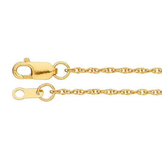 14K Yellow Gold 1.2mm Double-Rope Chain