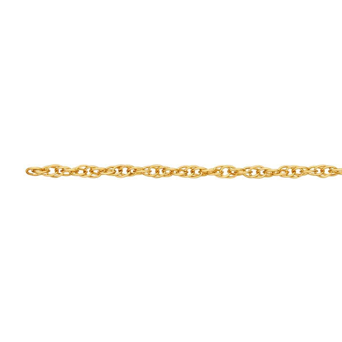 Цепочка двойная верёвка 1,2 мм из жёлтого золота 14K