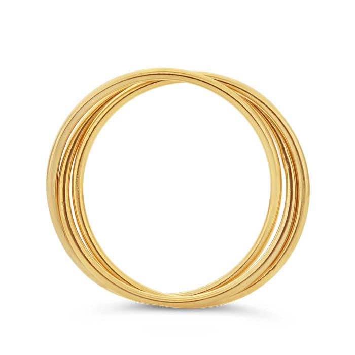 14/20 Yellow Gold-Filled Three-Wire Ring