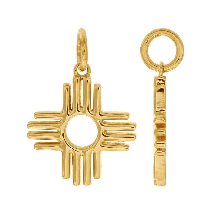 14K Yellow Gold Zia Pendant