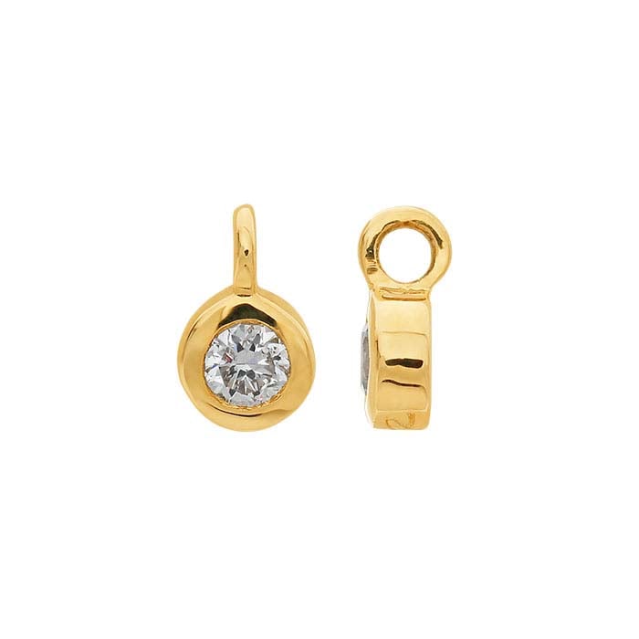 14K Yellow Gold Diamond-Set Charm