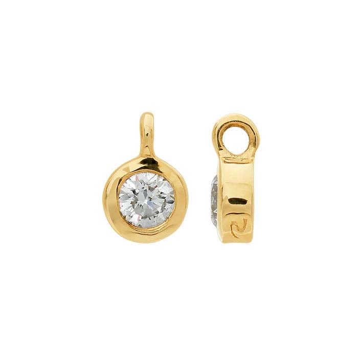 14K Yellow Gold Diamond-Set Charm
