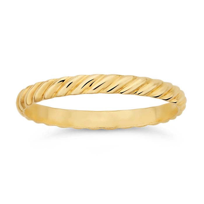 14/20 Guld Fyldt Halvrund Tvistet Ring