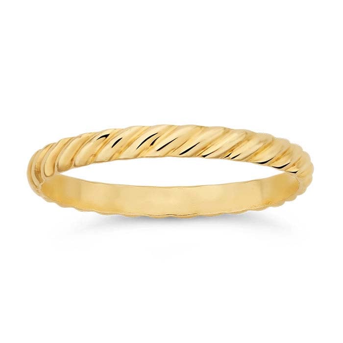 14/20 Guld Fyldt Halvrund Tvistet Ring