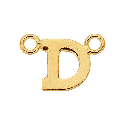 14/20 Yellow Gold-Filled Alphabet Festoon Pendant, D