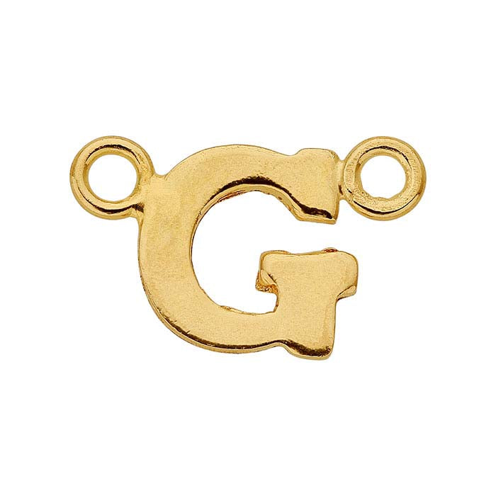 14/20 Yellow Gold-Filled Alphabet Festoon Pendant, G