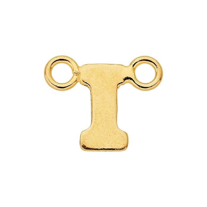 14/20 Yellow Gold-Filled Alphabet Festoon Pendant, I
