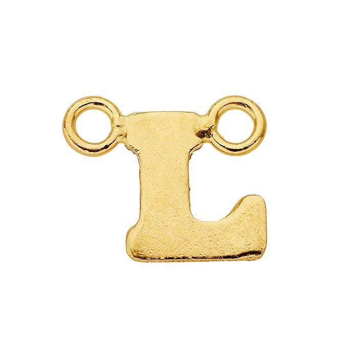 14/20 Yellow Gold-Filled Alphabet Festoon Pendant, L