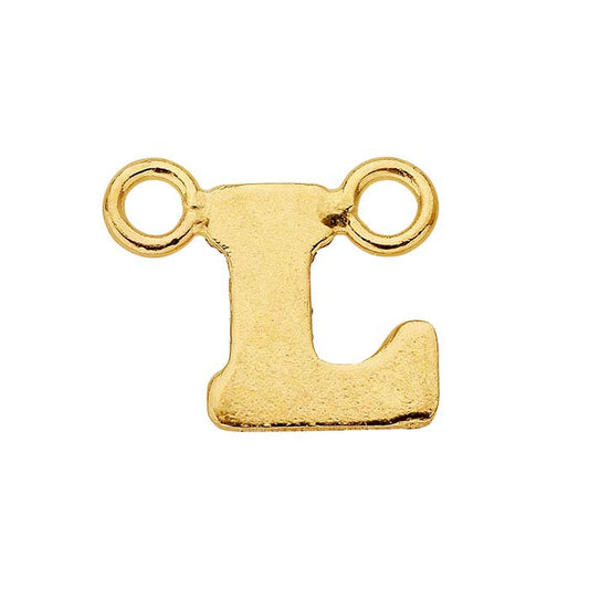 14/20 Yellow Gold-Filled Alphabet Festoon Pendant, L