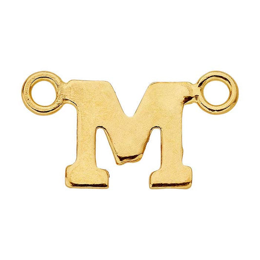 14/20 Yellow Gold-Filled Alphabet Festoon Pendant, M