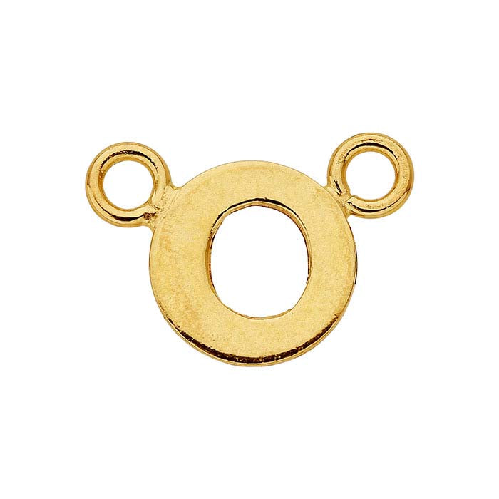 14/20 Yellow Gold-Filled Alphabet Festoon Pendant, O