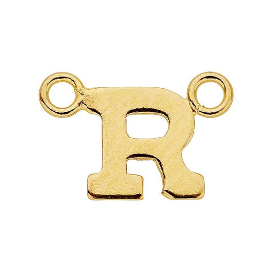 14/20 Yellow Gold-Filled Alphabet Festoon Pendant, R