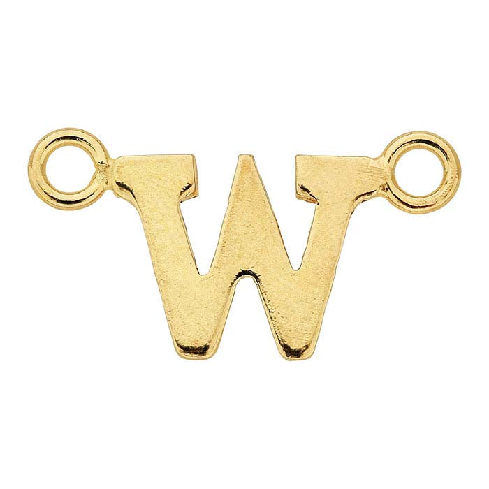 14/20 Yellow Gold-Filled Alphabet Festoon Pendant, W