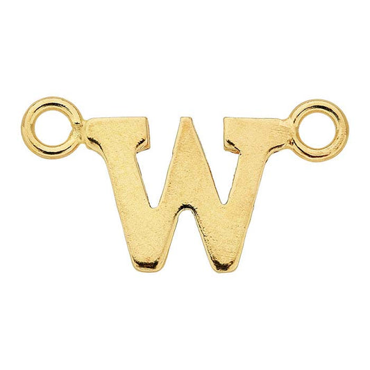 14/20 Yellow Gold-Filled Alphabet Festoon Pendant, W