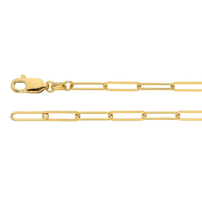 14/20 Yellow Gold-Filled 2.7mm Flat Drawn Oval Cable Chain