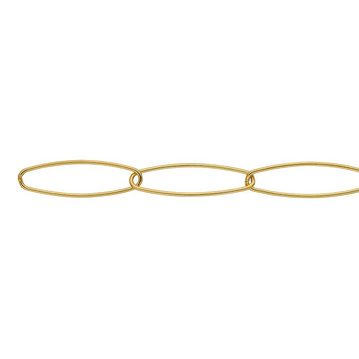 14/20 Yellow Gold-Filled 5.6mm Oval Cable Chain, By the Foot