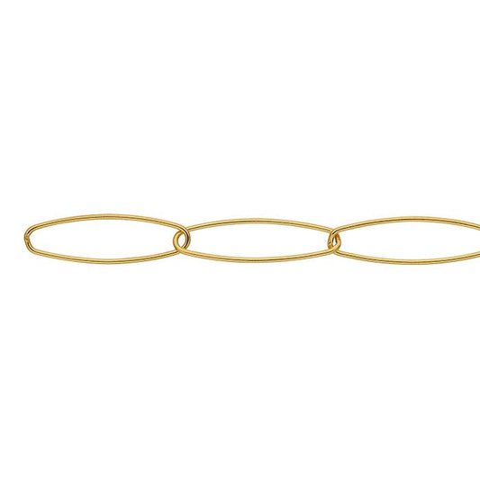 Catena a cavo ovale 14/20 in oro giallo riempito da 5,6 mm, al piede
