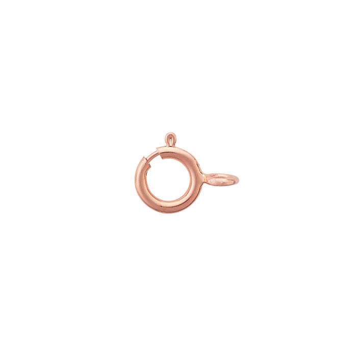 14K Rose Gold 4 x 4mm Lightweight Spring Ring Clasp