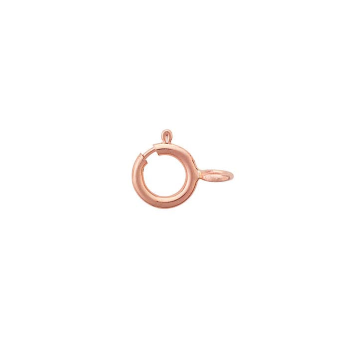 14K Rose Gold 4.5 x 4.5mm Lightweight Spring Ring Clasp