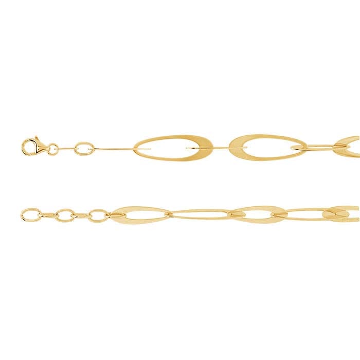 14K Yellow Gold Oval Cable Chain