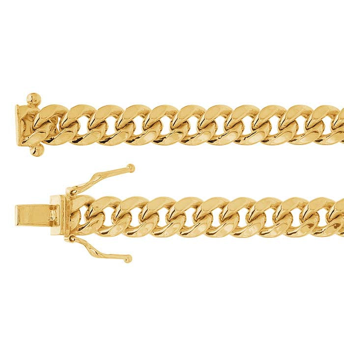 10K Yellow Gold 6.6mm Hollow Miami Cuban Chain