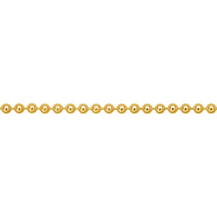 18K Yellow Gold Bead Chain