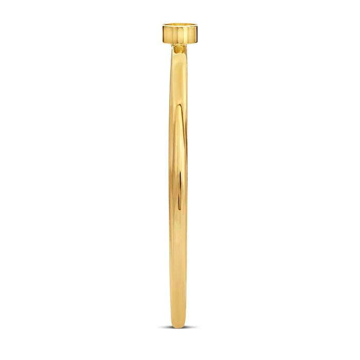 14K Yellow Gold 2mm Round Bezel Ring Mounting